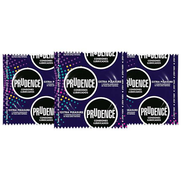 Condones Prudence – Extra pleasure – 3 piezas