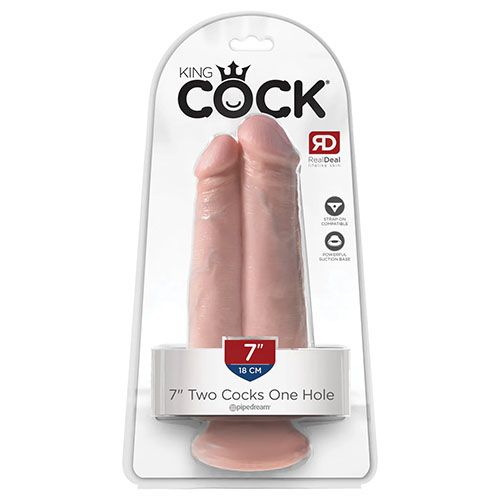 King Cock Two Cocks One Hole</br> 17.8 cm x 7 cm