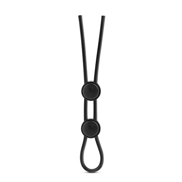 Silicone Double Loop Cock Ring – Negro