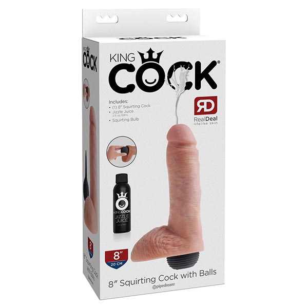 Squirting Cock with Balls <br /> 20 cm x 5 cm
