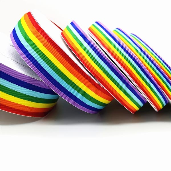Listón decorativo de arcoíris – 25mm