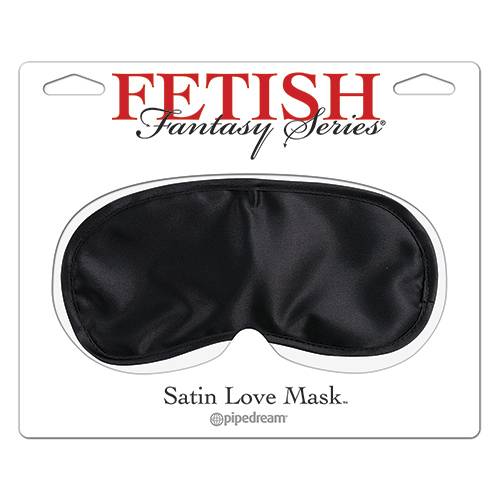 Satin Love Mask Black