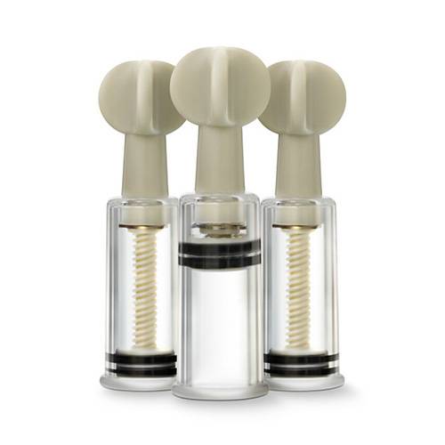 Clit And Nipple Twist Suckers Set of 3 Clear