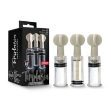 Clit And Nipple Twist Suckers Set of 3 Clear