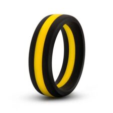 Silicone Go Pro Cock Ring Black/Gold/Black