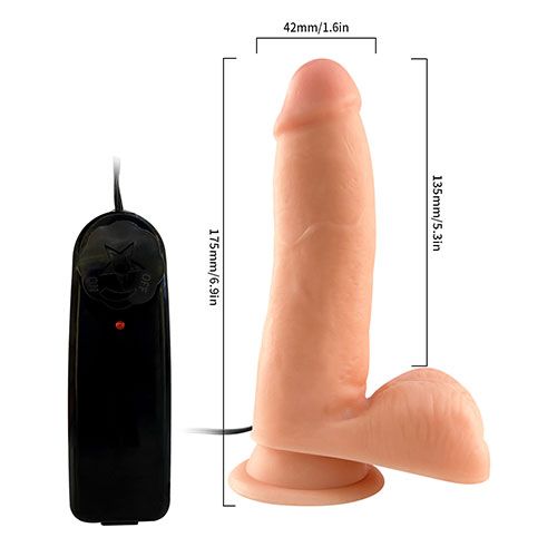 Ultra Realistic Vibrating D-C dildo 7 in