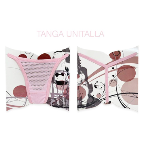 Tanga Algodón Rosa Metal