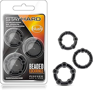 Beaded Cock Rings black