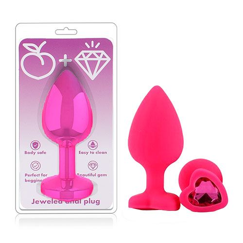 plug silicon heart small