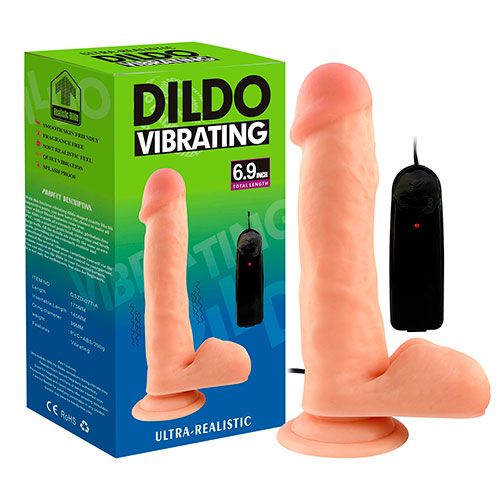 Ultra Realistic Vibrating D-C dildo17.5cm  x  3.6 cm