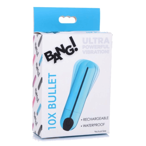 BANG 10X Vibrating Metallic Bullet – Blue